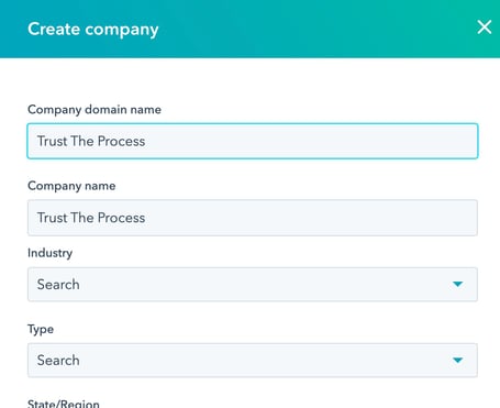 Create Company Section and Fields